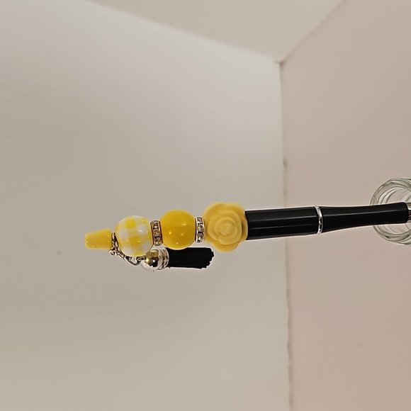 Hand Crafted Beaded Pens Set of 3 Fall Halloween Floral designs Ballpoint Black - Picture 13 of 17